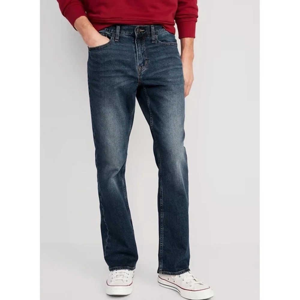 Old Navy Boot-Cut Built-In Flex Mens Jeans 32/30 Blue Stretch Denim Bootcut